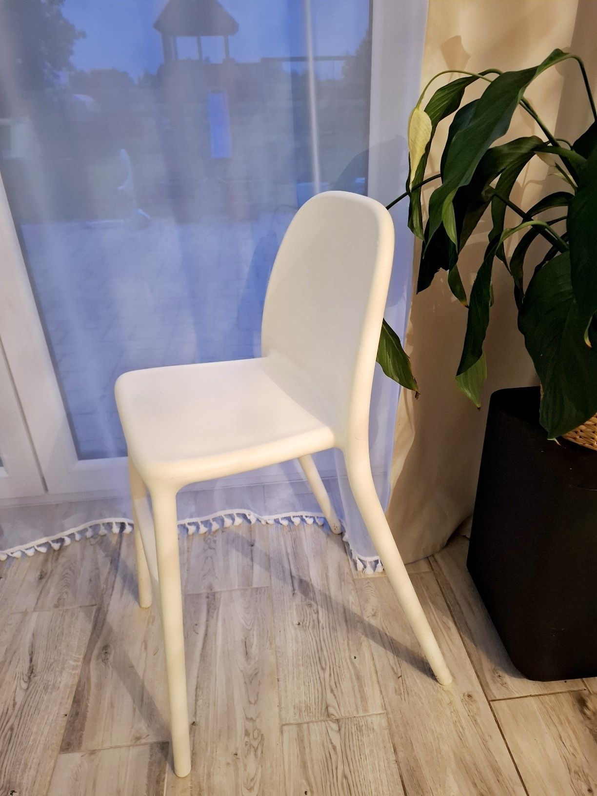 Ikea urban krzesło dziecięce wysokie białe