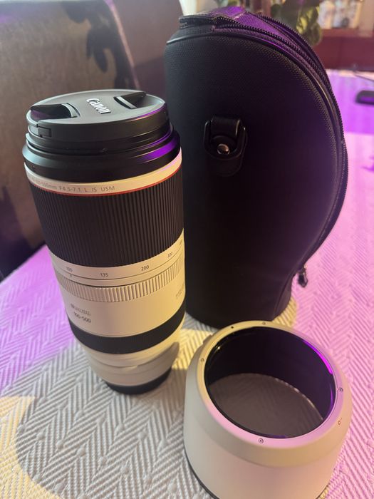 Canon RF 100-500mm com caixa + acessorios + como nova