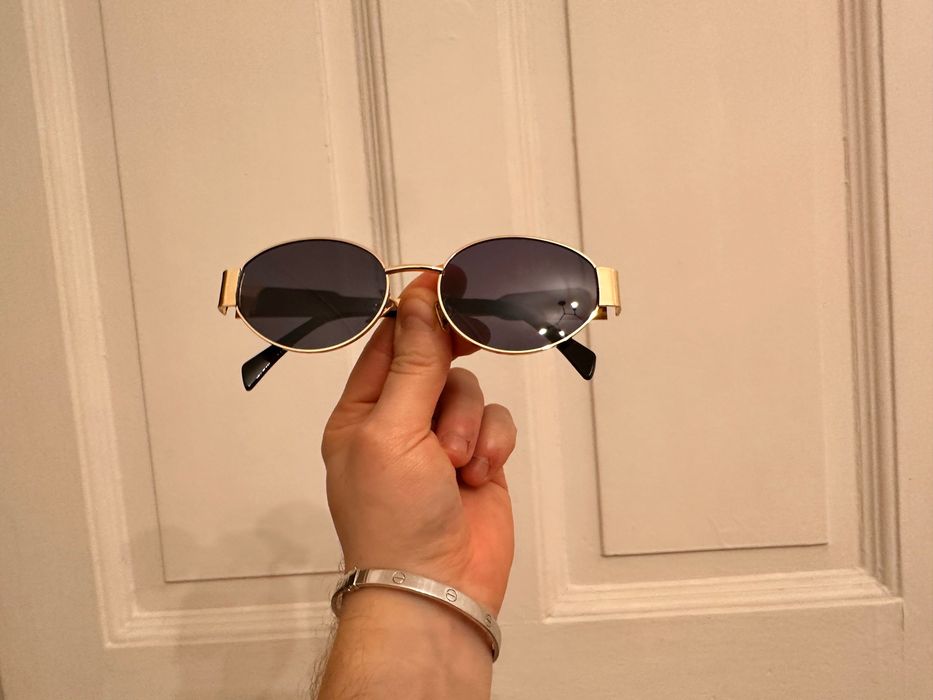 Okulary Celine ze złotymi oprawkami – nowe, z etui i pudełkiem