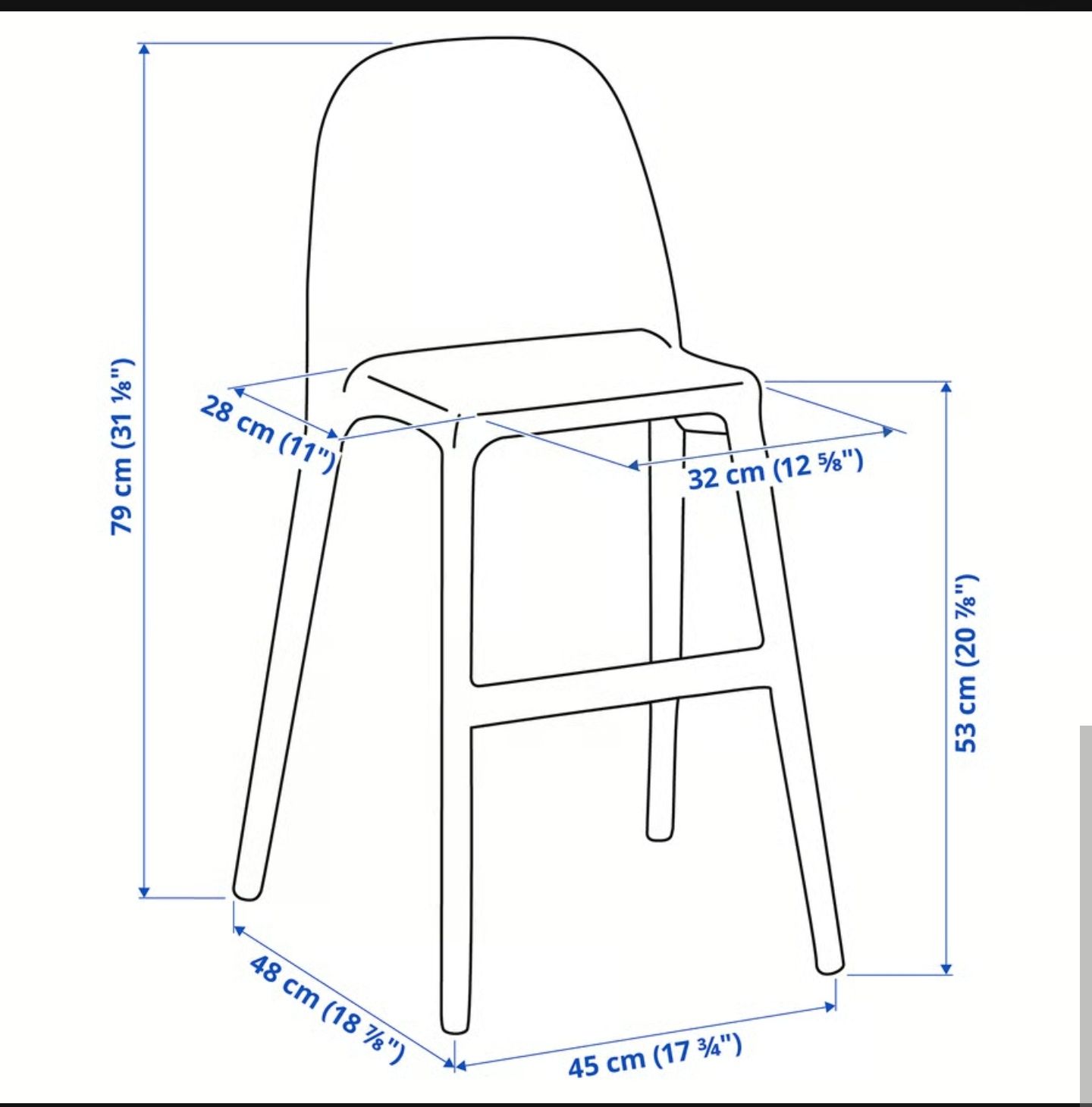 URBAN (Ikea)
Cadeira júnior, branco