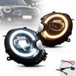 Farois dianteiros DRL LED para mini 2007/13