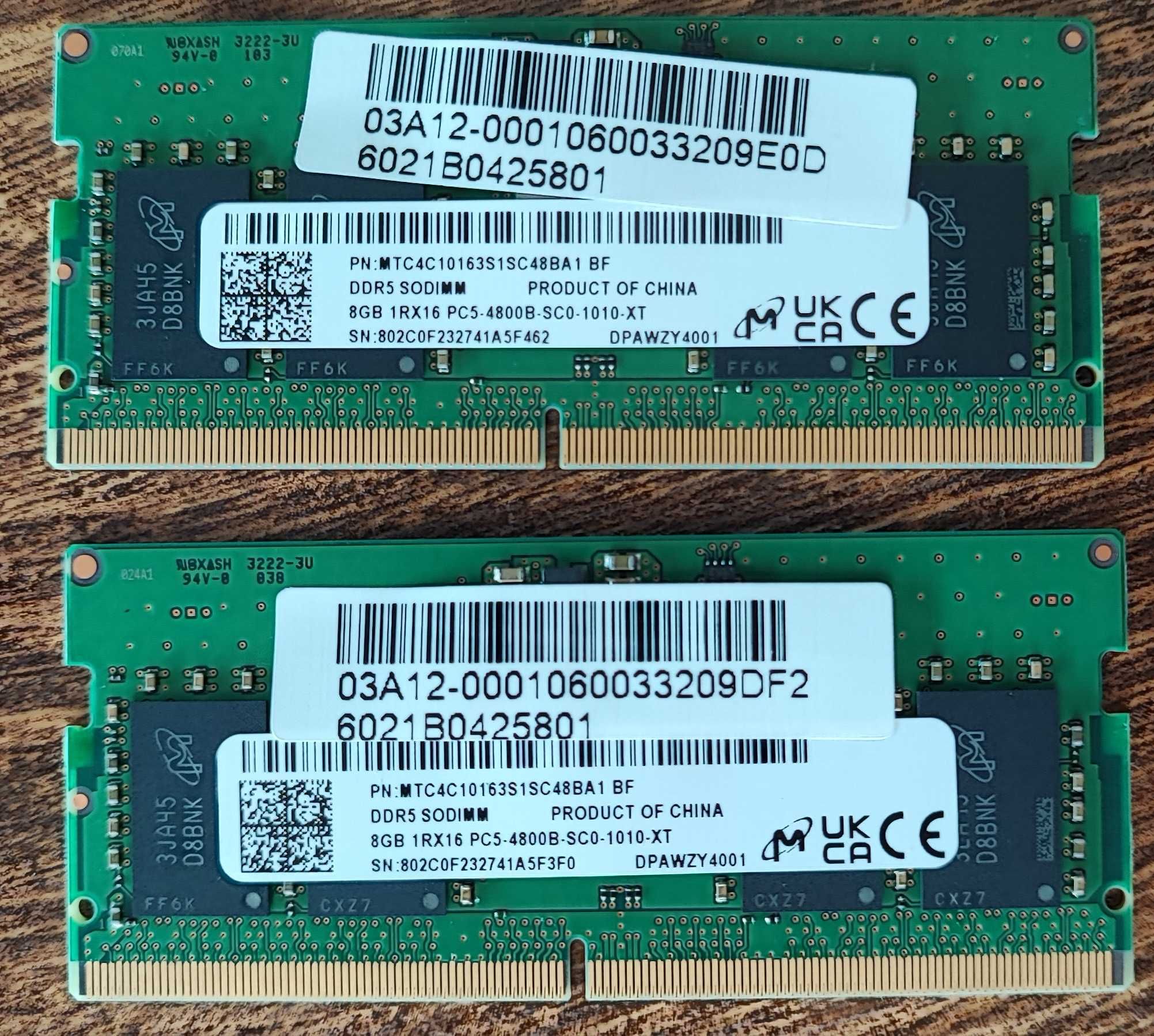 Оперативная память SODIMM DDR5-4800 16Gb (2х8Gb) для ноутбука