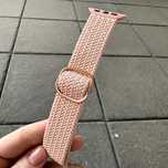 Pasek pleciony Apple Watch 4 5 6 7 8 9 SE 10 Różowy