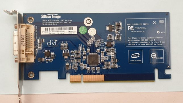 DVI адаптер - Silicon Image Orion ADD2-N Dual Pad x16 Card SLIM
