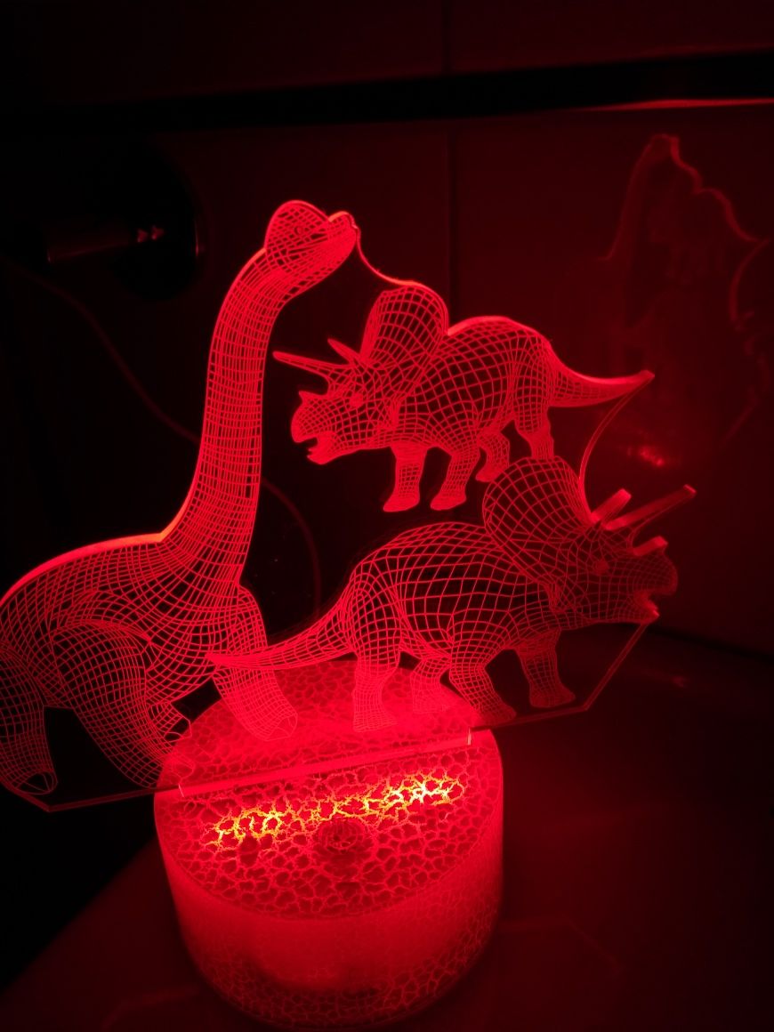 Candeeiro dinossauros 3D