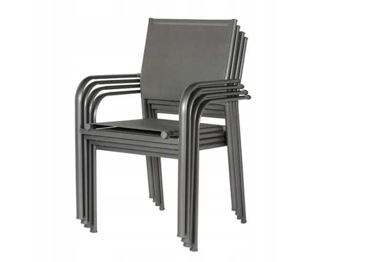Крісло садове металеве Dallas з сірими підлокітниками / садові меблі