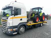 Transport 8m 10t ciagnikow maszyn rolniczych auto laweta Autolaweta