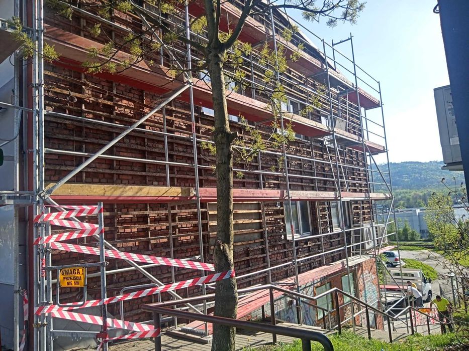 Wynajem wypożyczenie rusztowanie elewacyjne