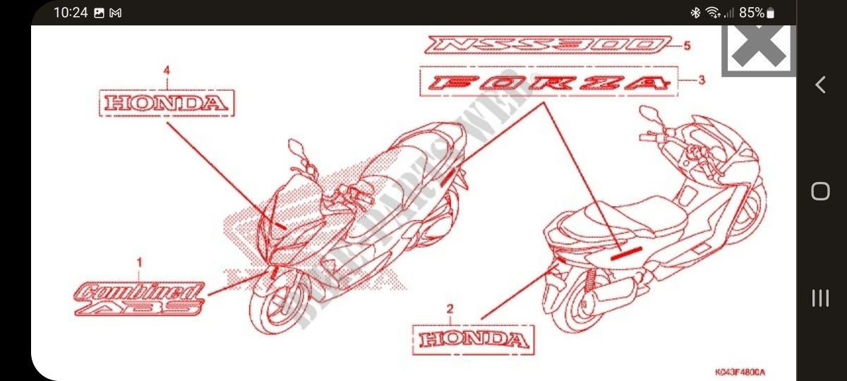 Legendas Honda Forza