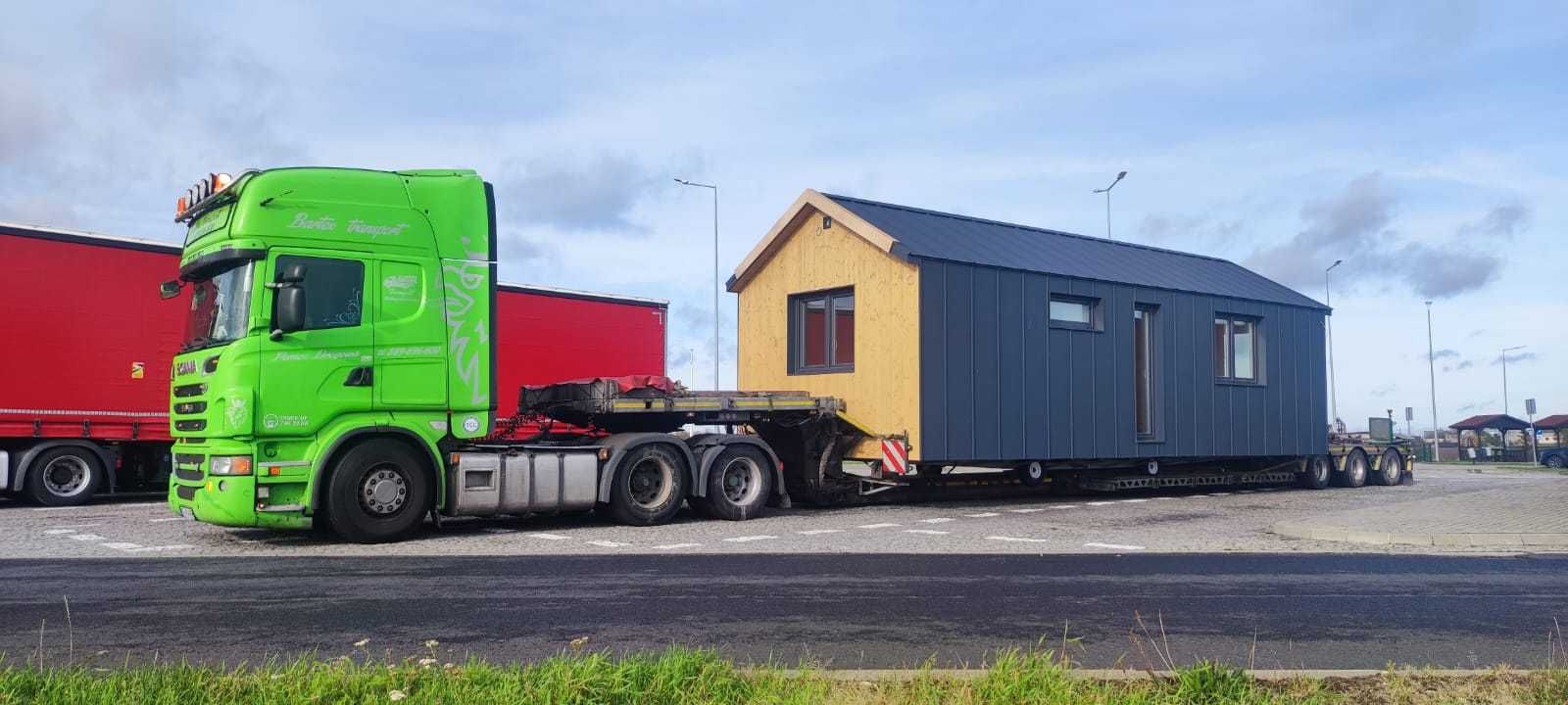 Transport domków holenderskich, domków mobilnych,modulowych, kempingów