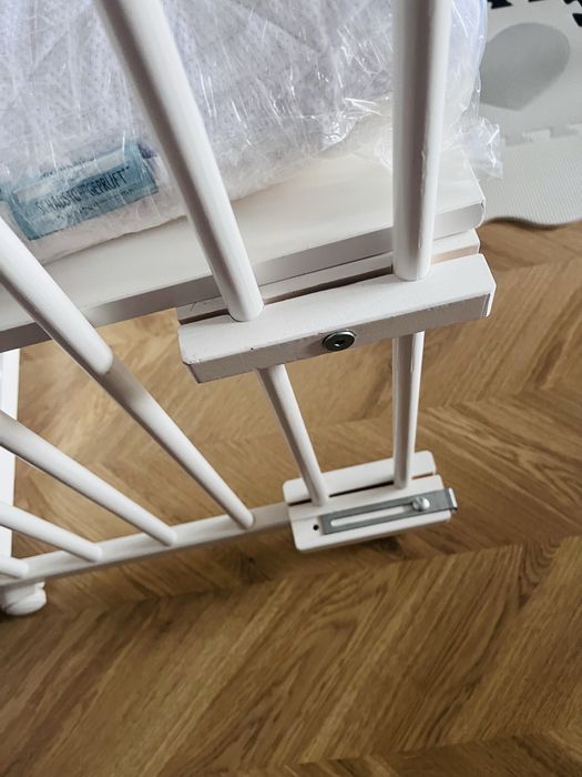 Dostawka Klupś, Piccolo Due, łóżeczko dostawne, białe, 90x45 cm