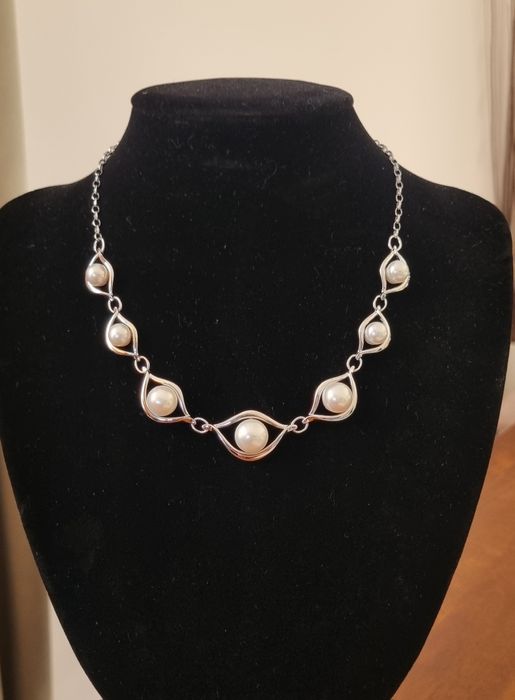 APART srebrny naszyjnik z perłami 925