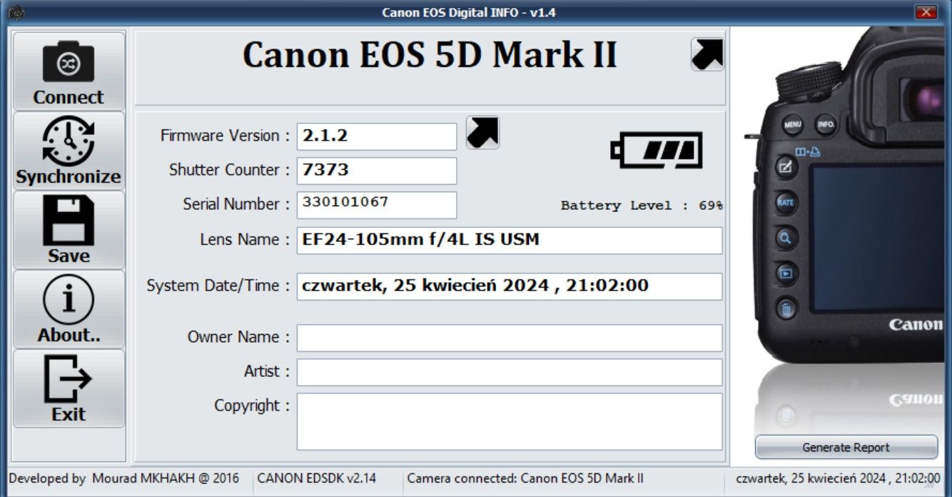 Canon 5D2 mk2 tylko 7373 zdjecia