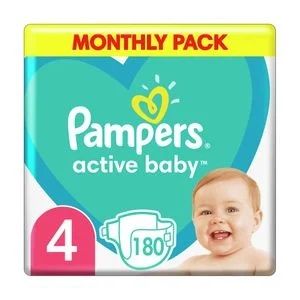 Подгузники Pampers active baby 4 (9-14кг) 180шт