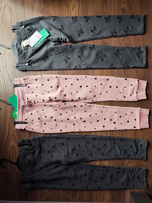 3x Spodnie H&M dla dziewczynki 4-5 (110) NOWE