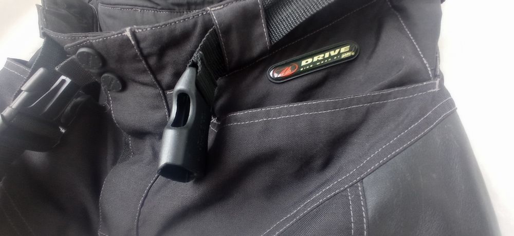 Мотоштаны Polo-tex кожа текстиль черные