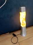 Lampa stołowa nocna lawa z brokatem dekoracyjna