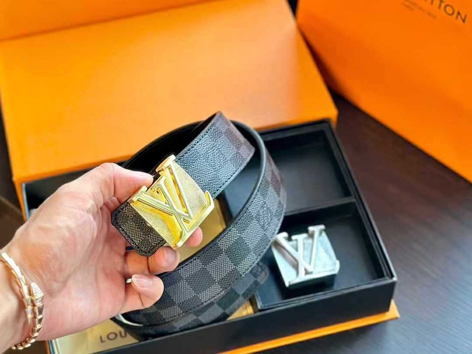 Pasek firmowy męski, damski, skóra Louis Vuitton 405317