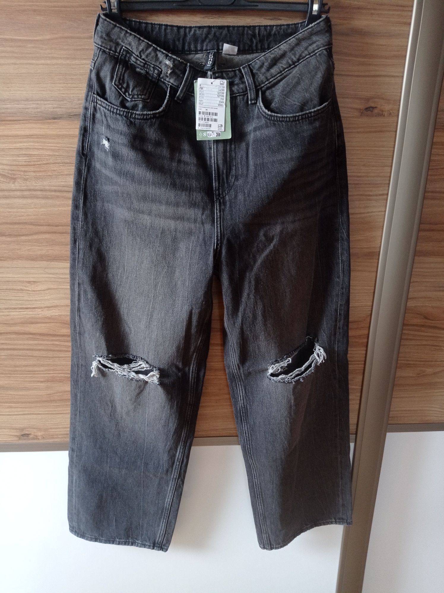 Jeansy baggy low h&m nowe z metką.Polecam