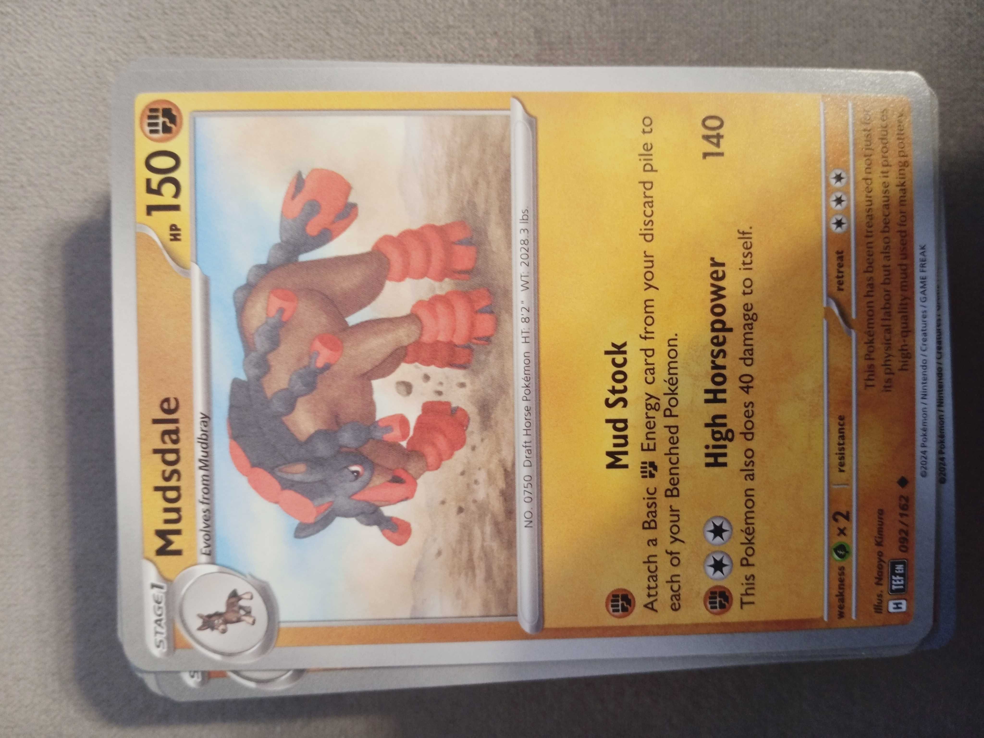 Karta Pokemon Scarlet and Violet Temporal Forces 092/162 Mudsdale nowa