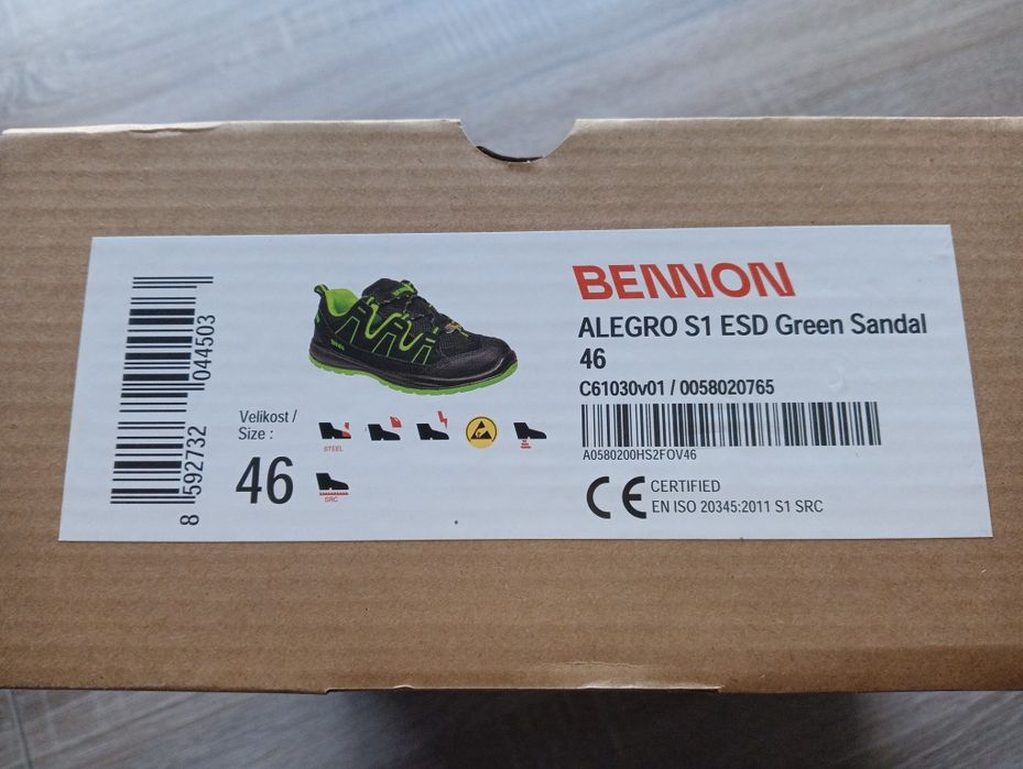 Buty sandały robocze bennon rozmiar 46 nowe nieużywane