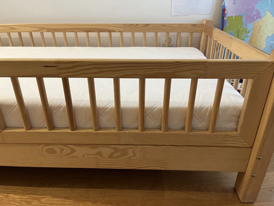 Cama montessori mon lit cabane crianca evolutiva madeira 70*140colchao