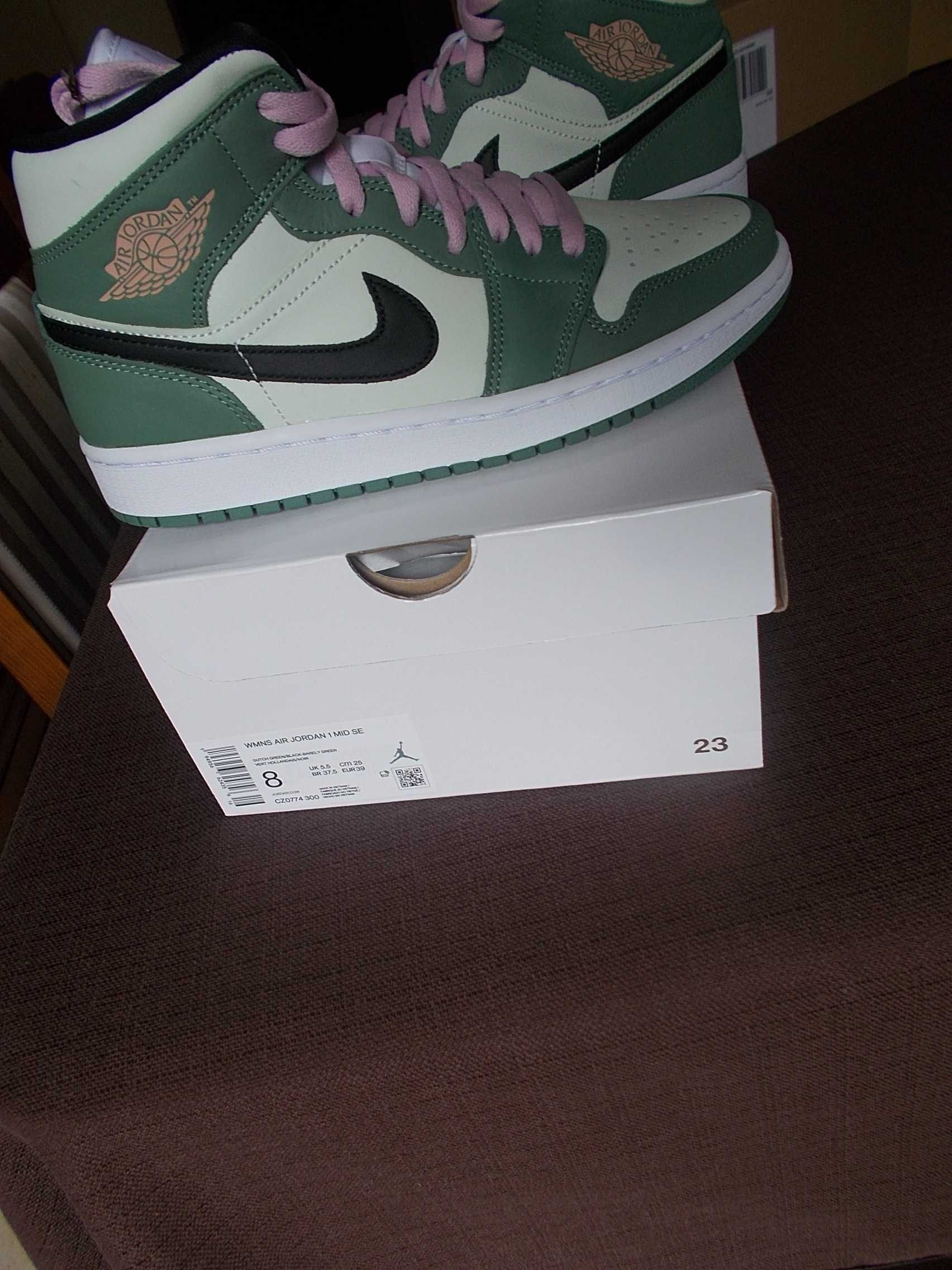 (r. 39 -24,5 cm) Nike Jordan 1 Mid Dutch Green CZ0774,-300