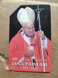 Stara karta telefoniczna Jan Paweł II 80 rocznica urodzin