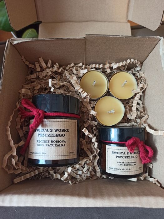 Świeca z wosku pszczelego w szkle, 120 ml ,  świeczki, świeczka