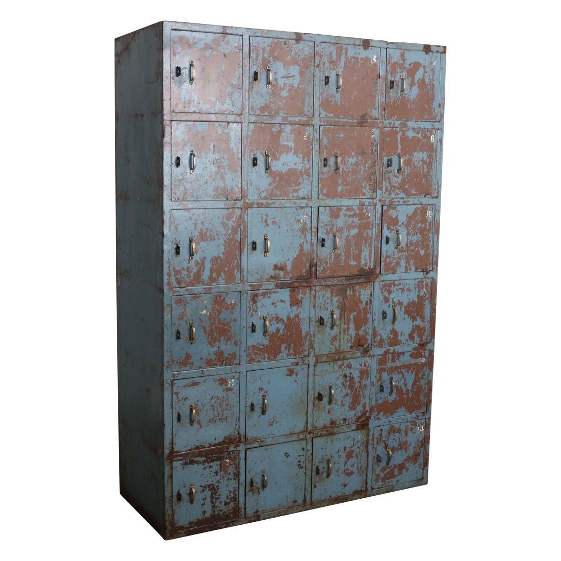 Błękitny regał metalowy loft