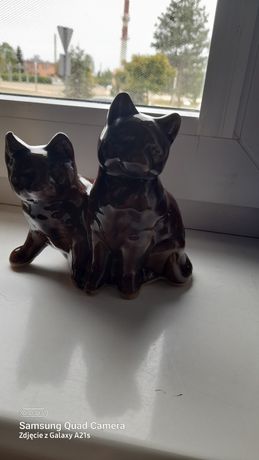 Figurki 2 koty  i piesek kolekcjonerskie