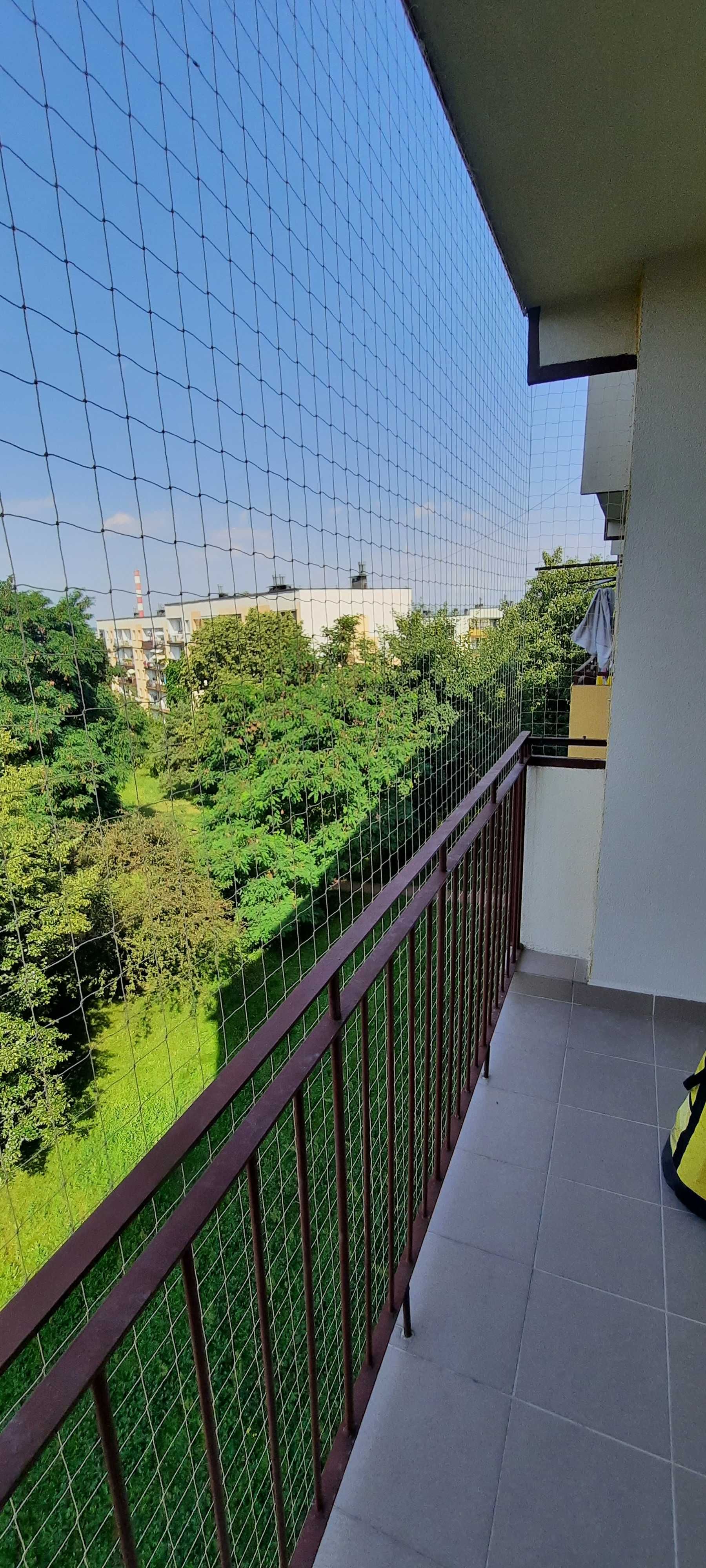 Siatka na balkon okno taras na gołębie dla kota