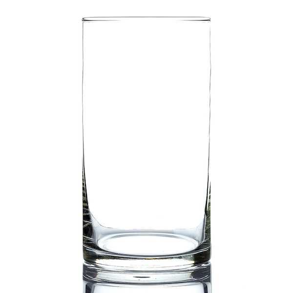 Скляні циліндричні вази від 10 см до 50 см заввишки