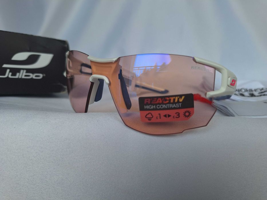 Okulary Sportowe Julbo Aerolite Reactiv Performance Blanc Bleu S1-3