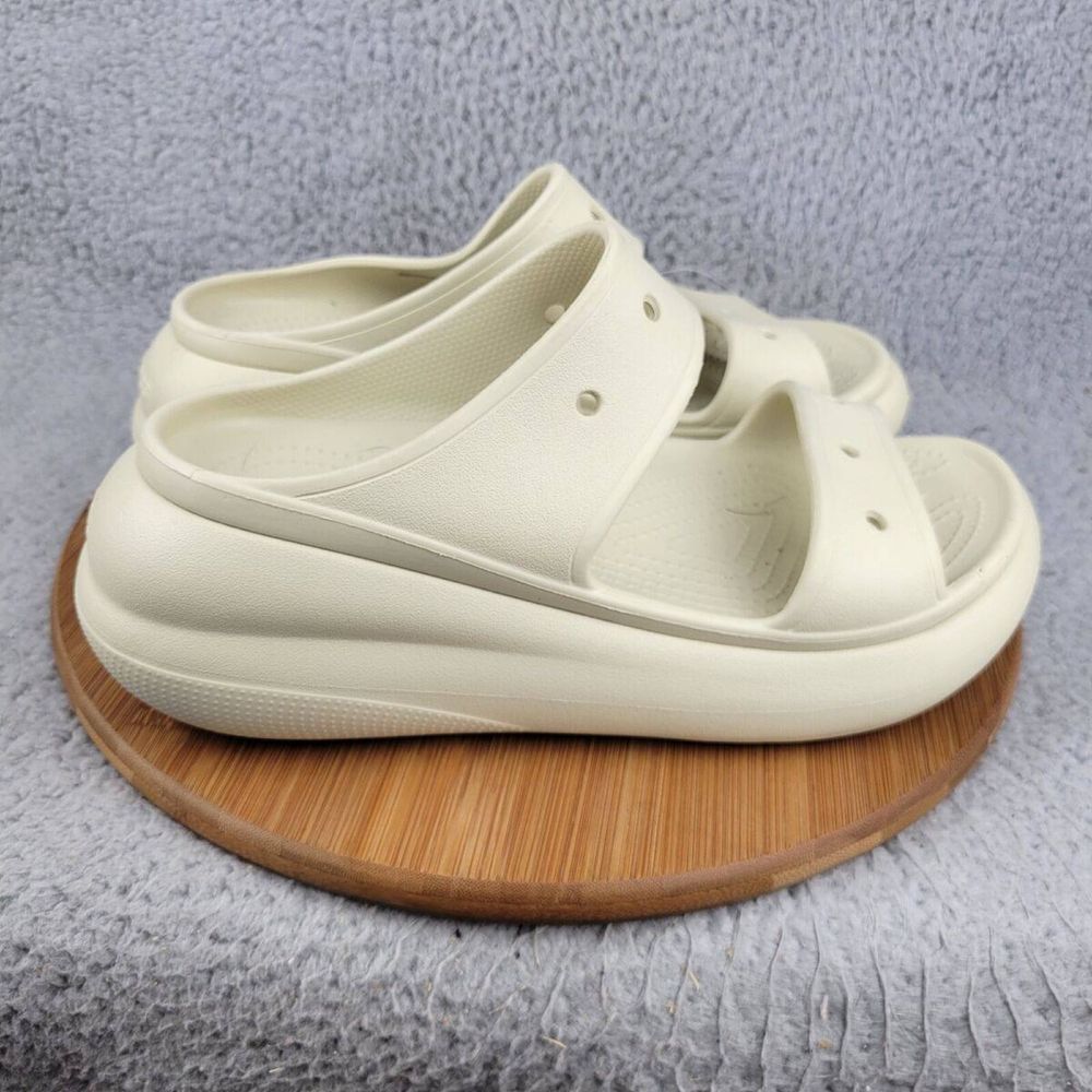 Crocs crush sandal кроксы женские шлепки на платформе