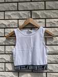 biały crop top na ramiączkach rozm. XXS