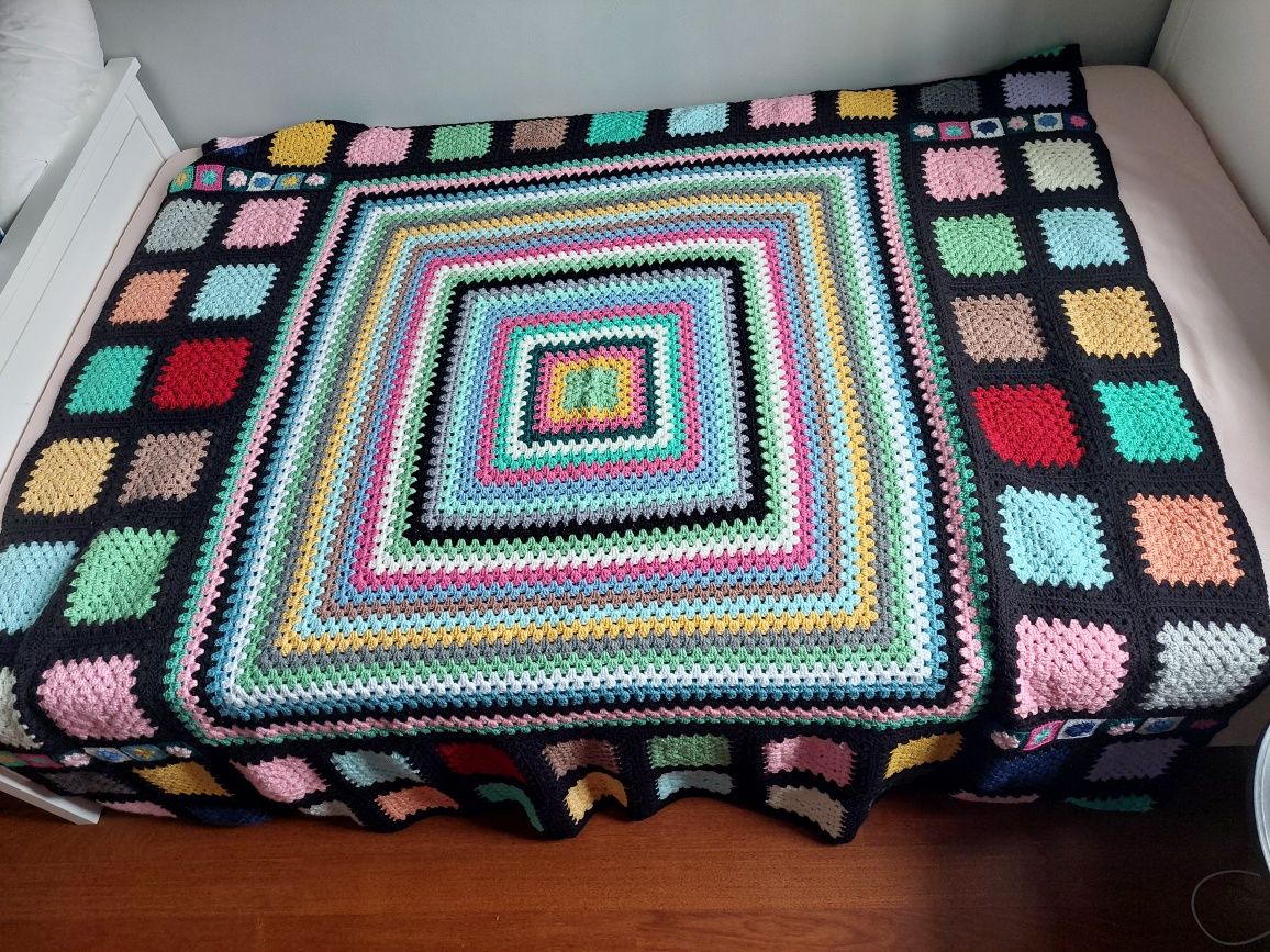 Narzuta pled koc rękodzieło 180x200