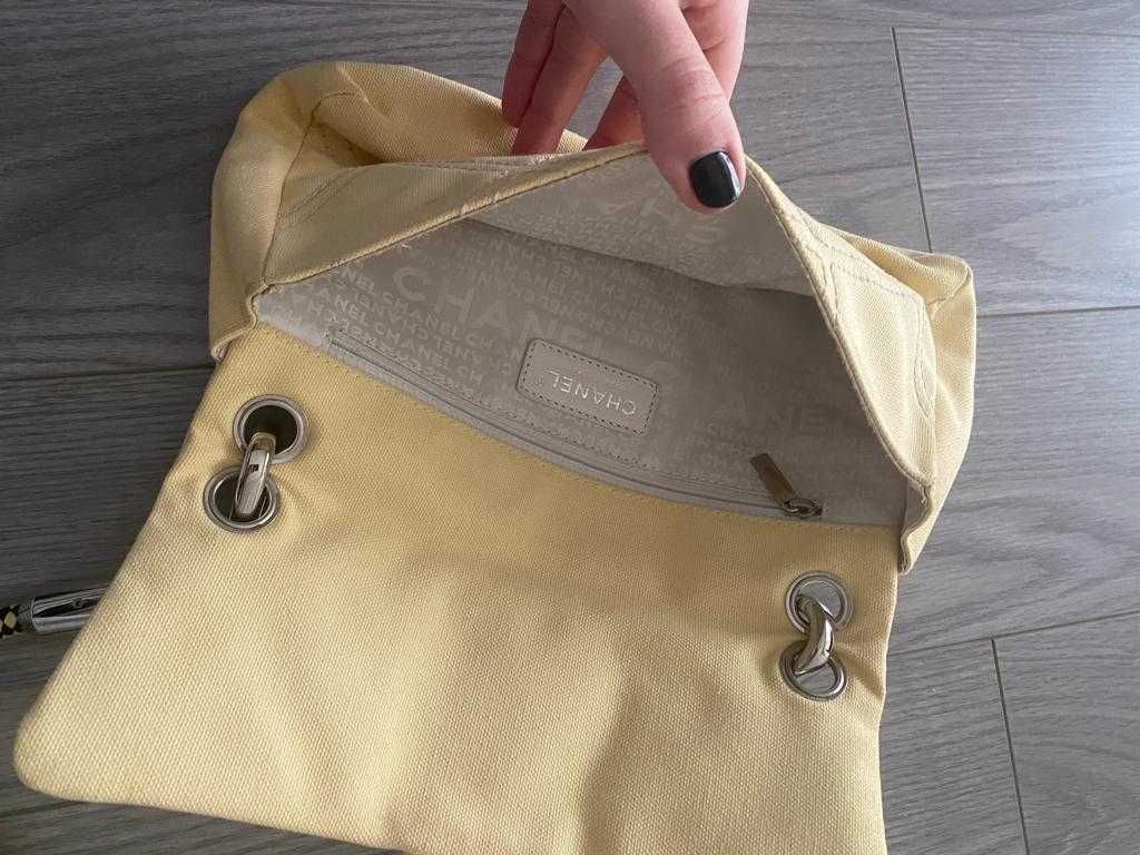 Chanel Fabric Yellow Bag