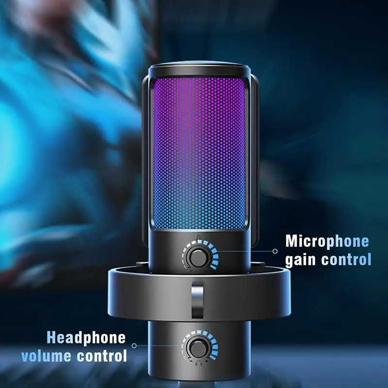 Мікрофон конденсаторний FIFINE AmpliGame A8 з RGB Чорний