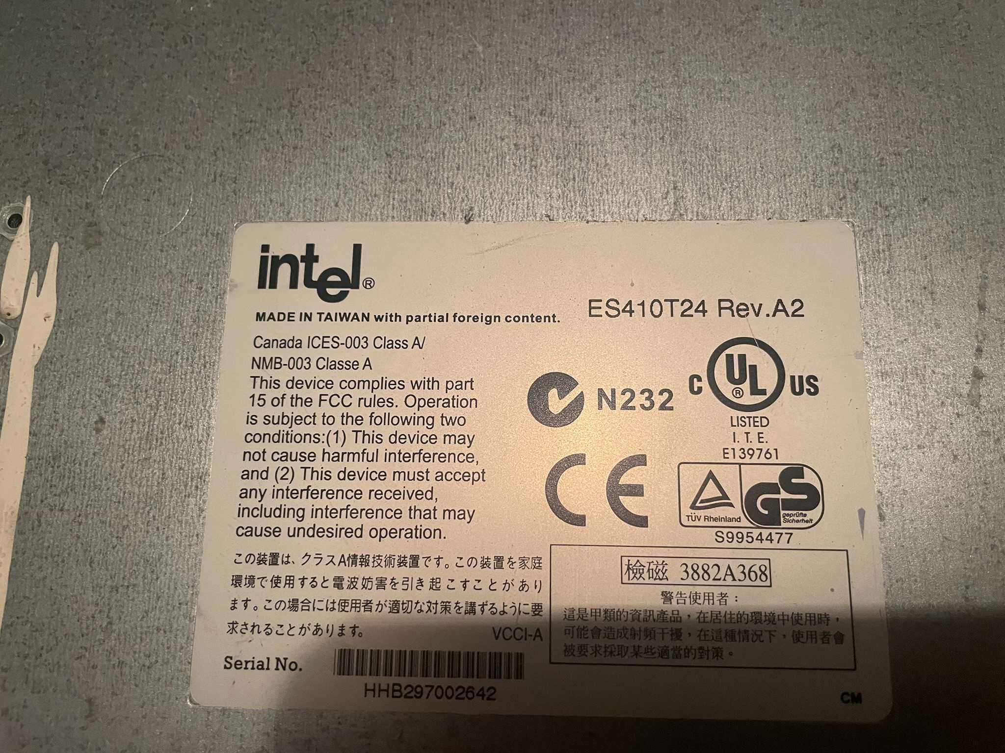 Intel ES410T24 Rev.A2 – SWITCH sieciowy / przemysłowy