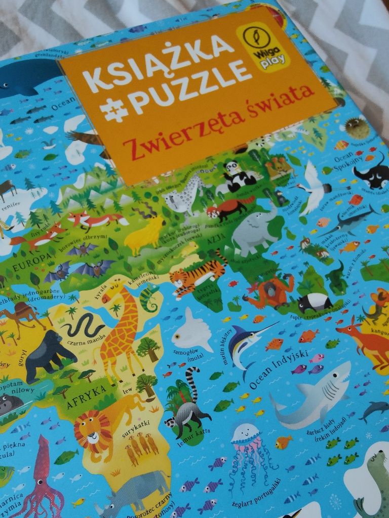 Puzzle plus książka kontynenty