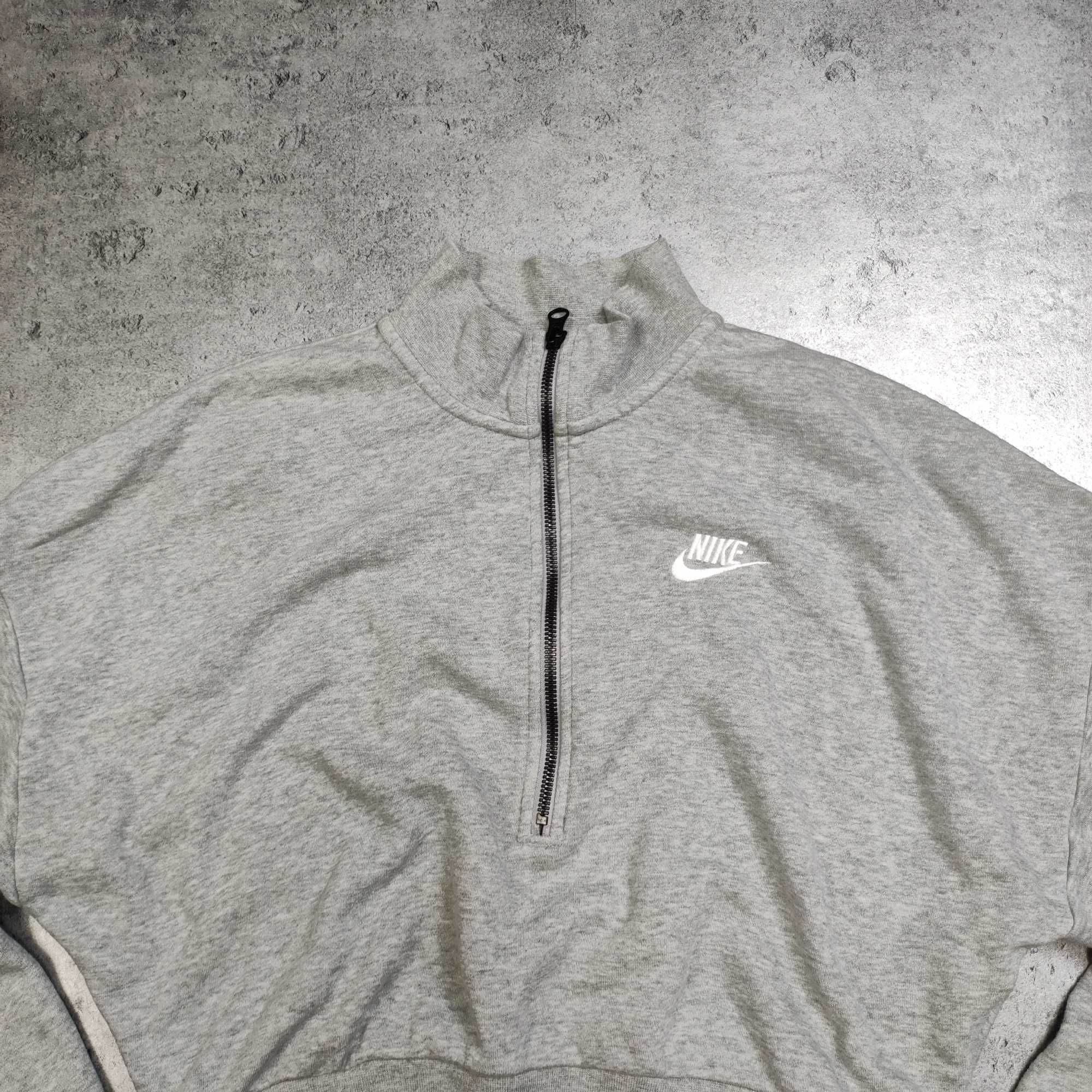 DAMSKA bluza PREMIUM Crop Krótka Szeroka Nietoperz Suwak Nike Bawełna