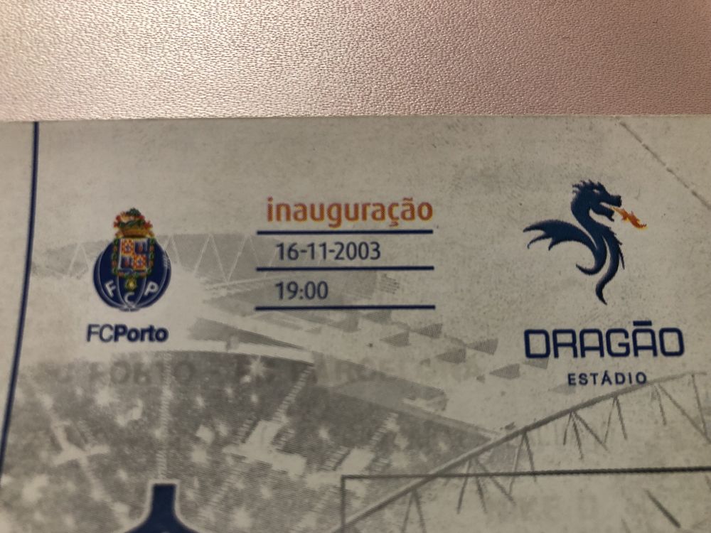 Bilhete inauguração Estádio do Dragão