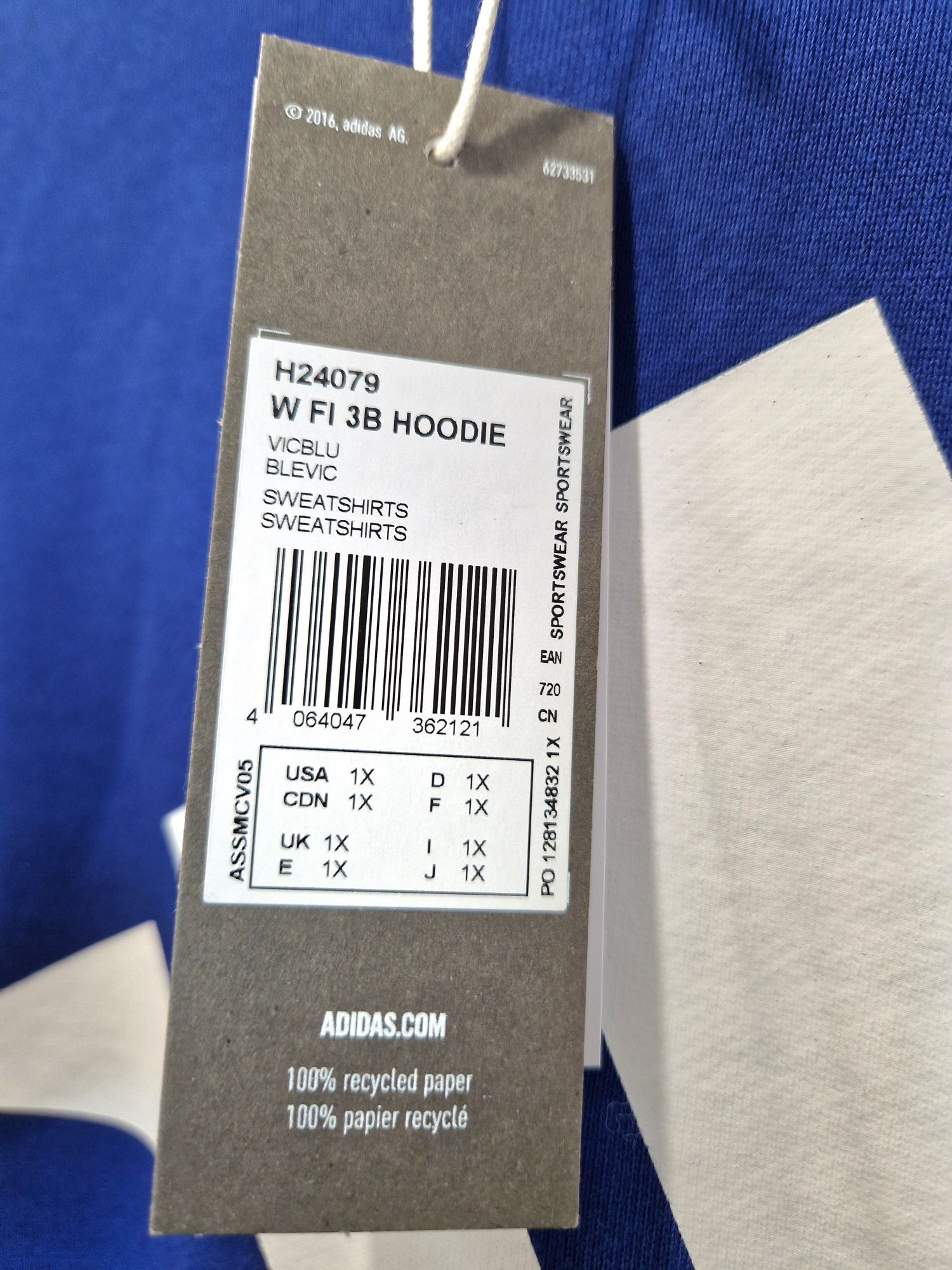 Bluza z kapturem plus size ADIDAS Sportswear 1X