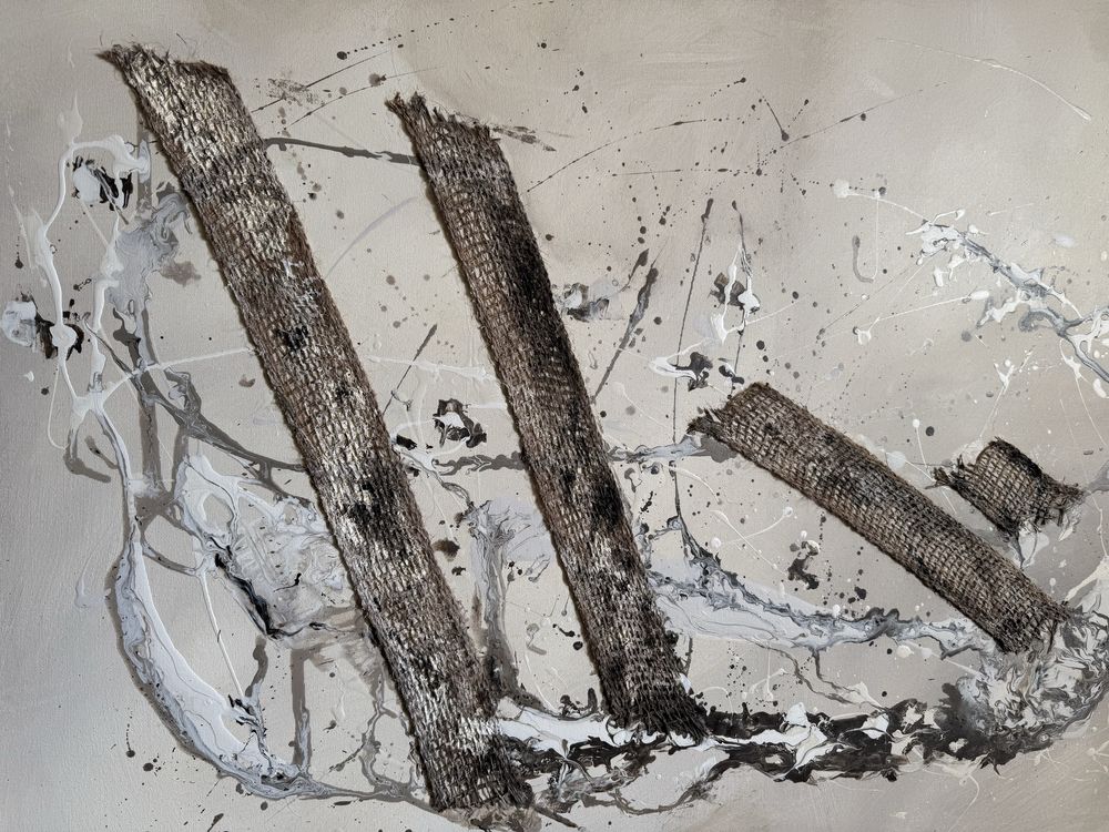 Quadro de arte abstrata tela tamanho 100x70cm