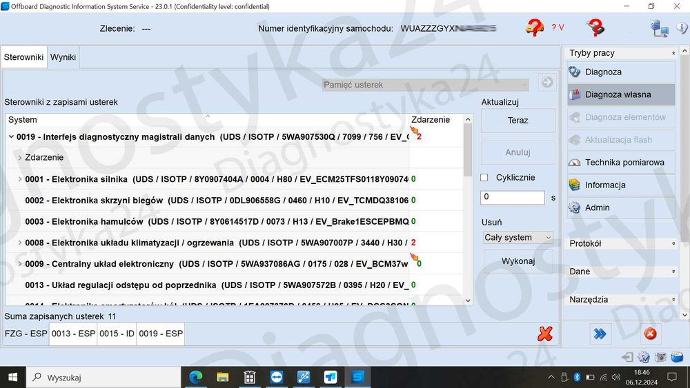 Odis-S 23.0.1 Najnowsza Wersja VAS6154A VNCI DoiP Zdalna Instalacja