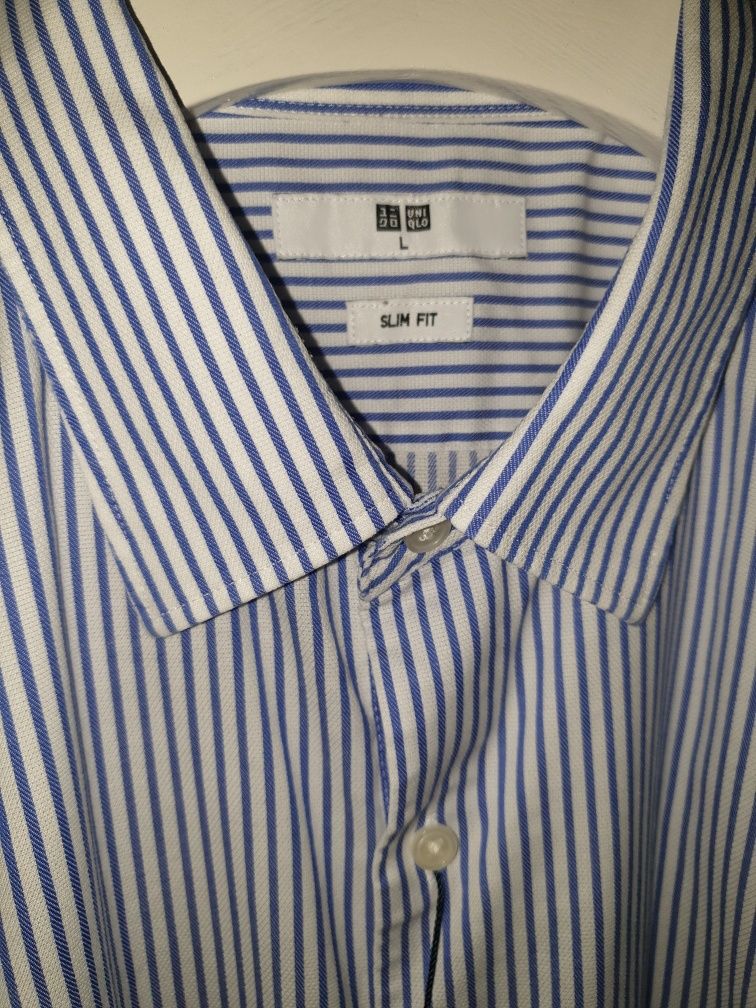 Нова Uniqlo 40 L сорочка в полоску блуза сукня сарафан юбка спідниця