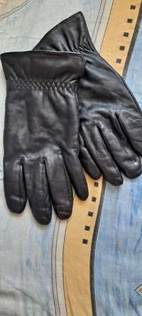 EEM Rękawiczki skórzane - czarne L