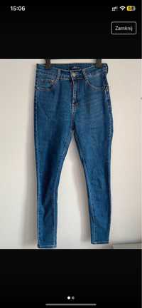 Spodnie jeansy dżinsy skinny wysoki stan XS