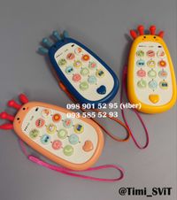 Детский музыкальный интерактивный телефон игрушка телефончик гризунок